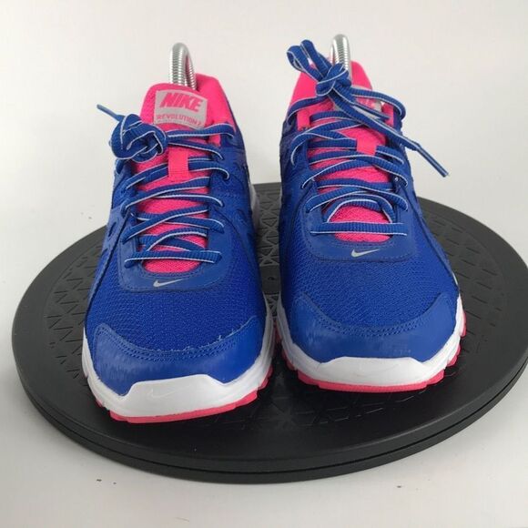 Nike Revolution 2 Blue/Pink Athletic Running Shoes 554900-407 Women’s Size 8 - Picture 2 of 12